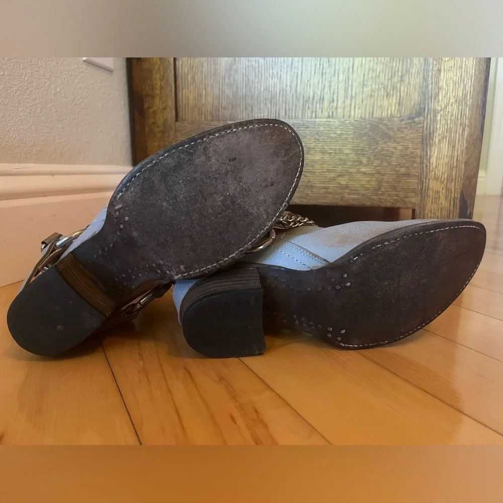 Freebird Mystic Boho Cowgirl Western Conches Brown Taupe Boots Booties, Size 6 - Picture 8 of 10